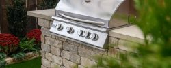 Willard Outdoor DIY Grill Island kit with built-in Summerset Propane Grill