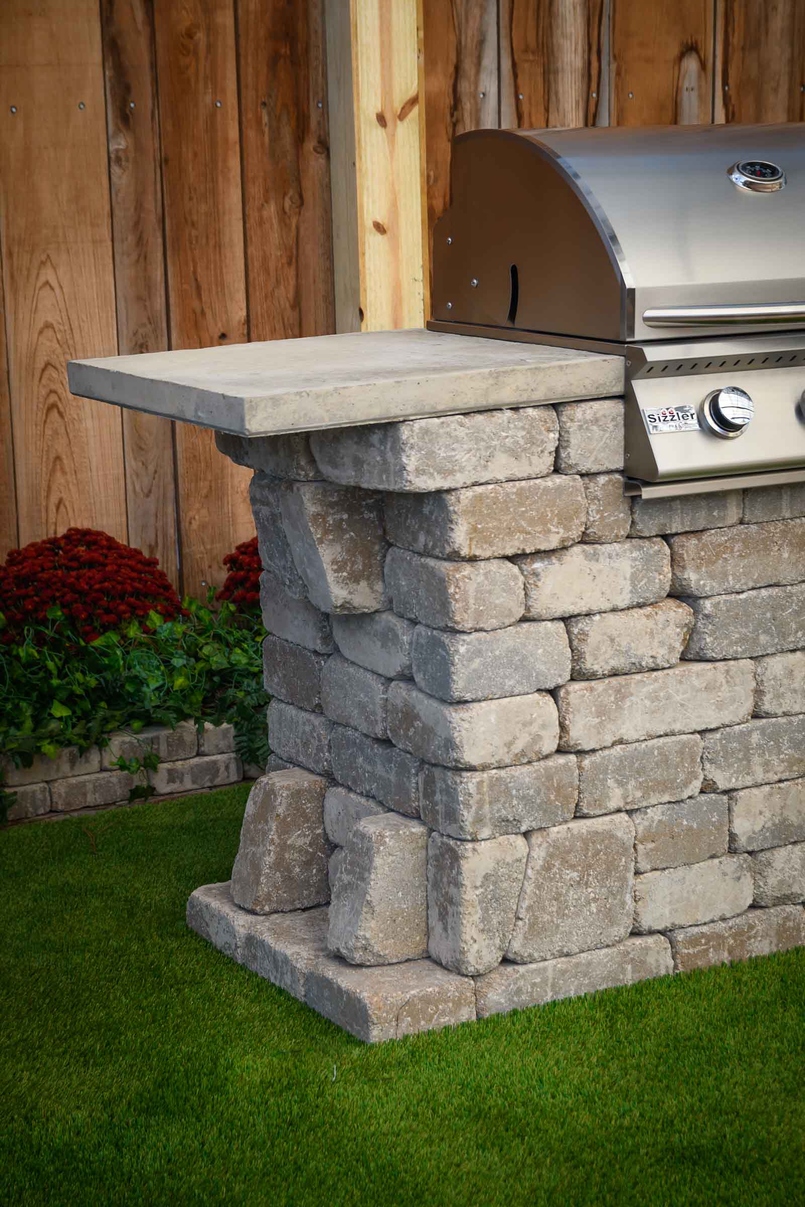 Willard Outdoor DIY Grill kit with built-in Summerset Propane Grill