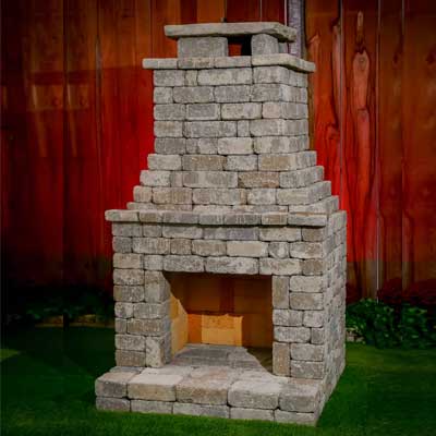 Diy Outdoor Fireplace Kit Fremont, Outdoor Fireplace Brick Kit
