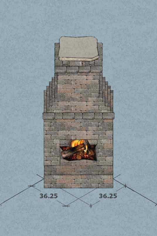 How to build a fireplace kit at the corner of a patio